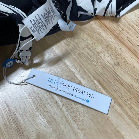 Bleu Rod Beattie NWT Urban Oasis Shirred Bandeau One Piece Swimsuit Size 14 - Picture 5 of 11